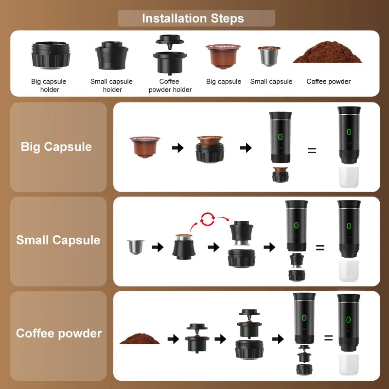 Portable Coffee Machine 3 In 1 | SALE 20%