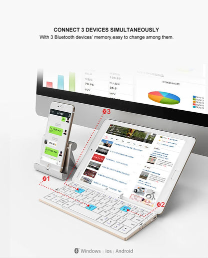 Mini Folding Bluetooth Keyboard | SALE 20%